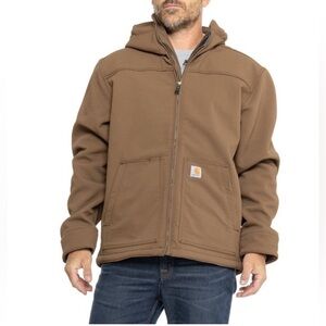 Carhartt Brown Hooded Insulated Work Jacket